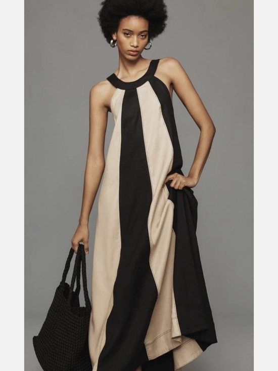 Maeve Dresses & Skirts - Maeve Antro Ami Linen Halter Swing Maxi